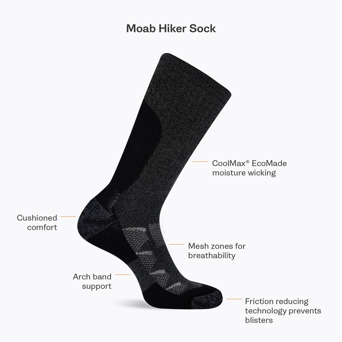 Moab Hiker Crew Sock - Socks