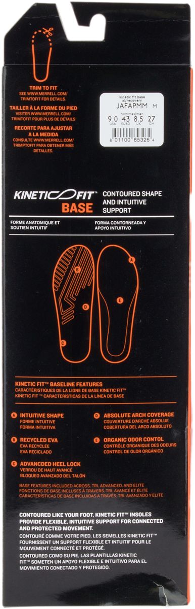Mens Kinetic Fit Base AL Footbed Insoles